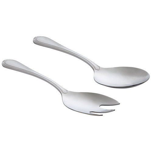2 Piece Brocade Stainless Steel Salad Serving Set