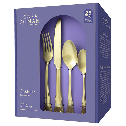24 Piece Castello Stainless Steel Cutlery Set