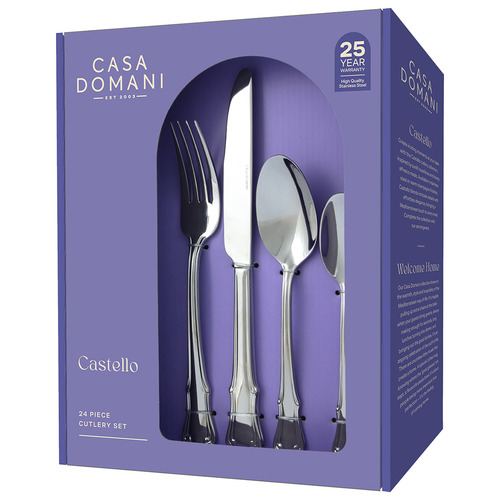 24 Piece Castello Stainless Steel Cutlery Set