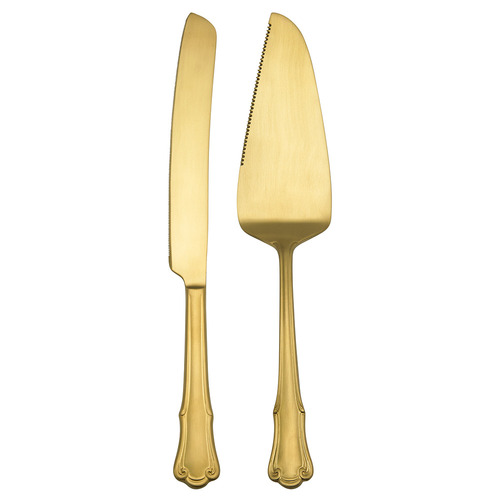 2 Piece Castello Stainless Steel Cake Serving Set