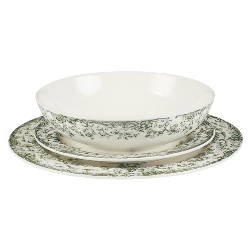 12 Piece Rosetta Porcelain Coupe Dinner Set