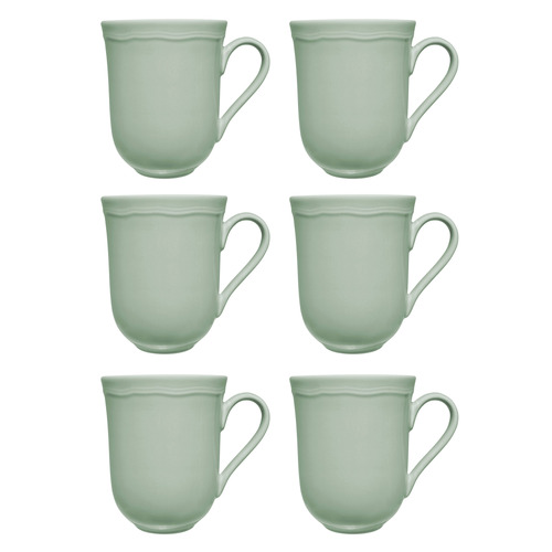 Florence Embossed 390ml Porcelain Mugs