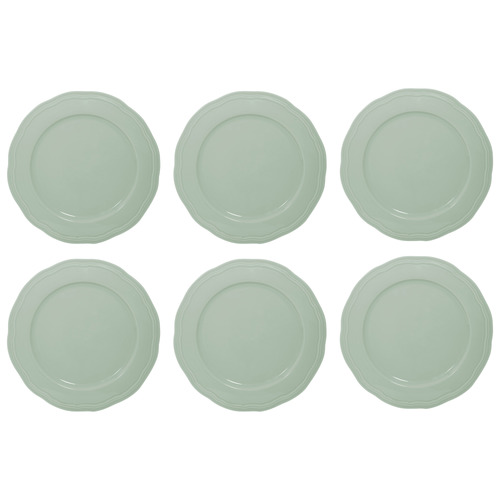 Florence Scalloped Rim Porcelain Dinner Plates