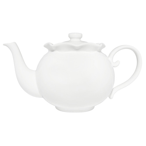 Florence Scalloped 1L Porcelain Teapot