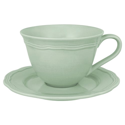 Florence Scalloped 220ml Porcelain Cups & Saucers