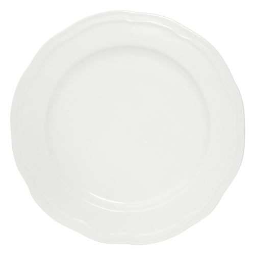 Florence Scalloped Rim Porcelain Dinner Plates