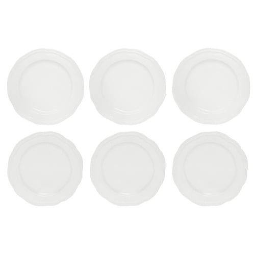Florence Scalloped Rim Porcelain Dinner Plates