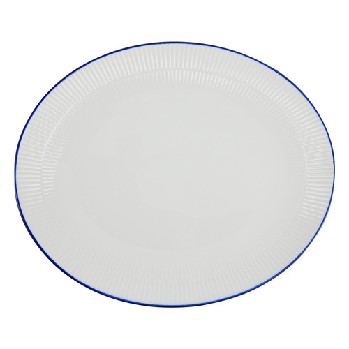 Cafe Blue Oval Porcelain Platter