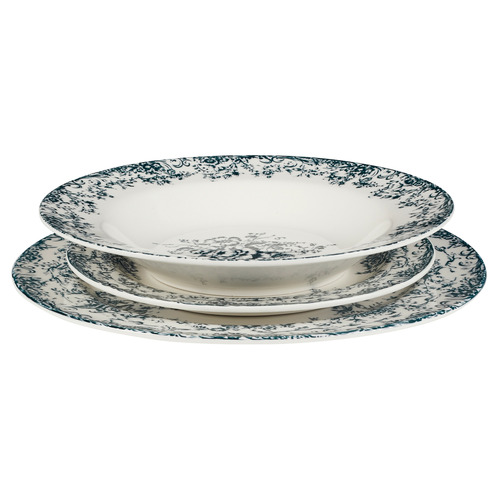 12 Piece Rosetta Porcelain Coupe Dinner Set