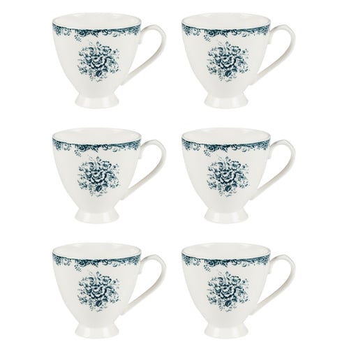 Rosetta 310ml Footed Mugs