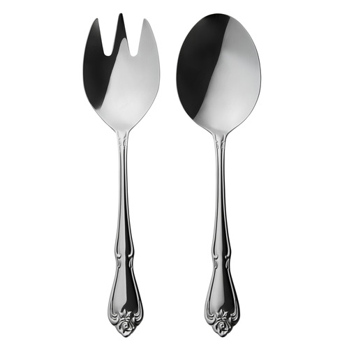 2 Piece Rosabella Stainless Steel Salad Server Set