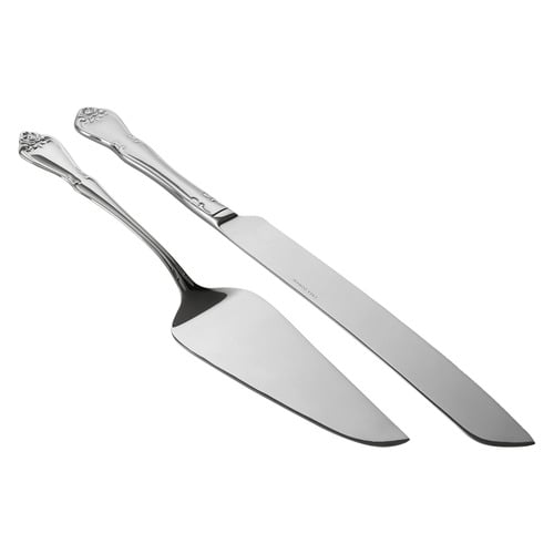 2 Piece Rosabella Stainless Steel Cake Server Set