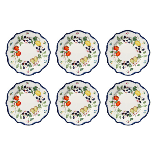 Frutta Scalloped 19cm Porcelain Side Plates