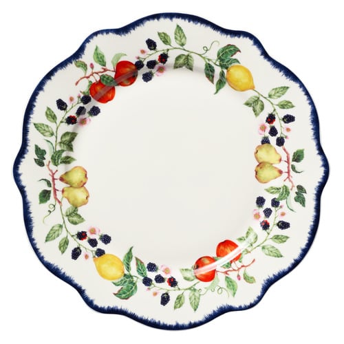 Frutta Scalloped 27cm Porcelain Dinner Plates
