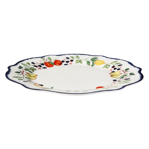 Frutta Scalloped 27cm Porcelain Dinner Plates