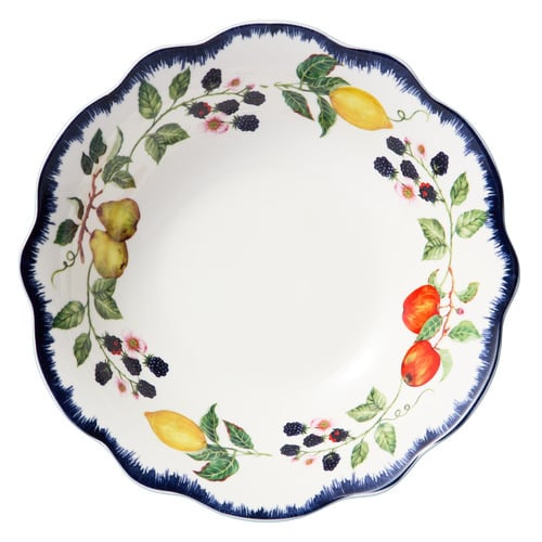 Frutta Scalloped Porcelain Coupe Bowls