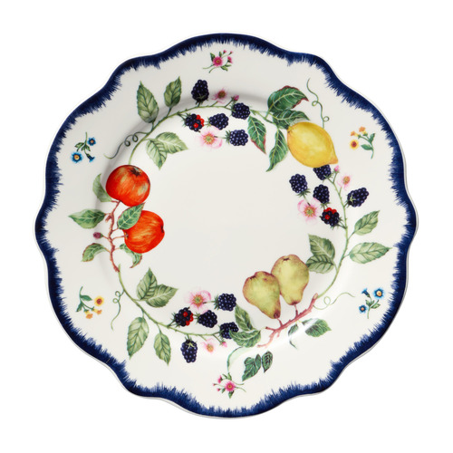 12 Piece Frutta Scalloped Porcelain Dinner Set
