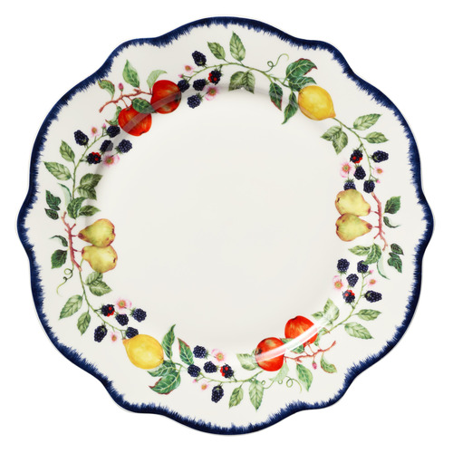 12 Piece Frutta Scalloped Porcelain Dinner Set