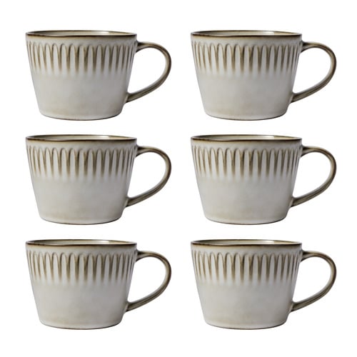 Leros 430ml Stoneware Espresso Mugs
