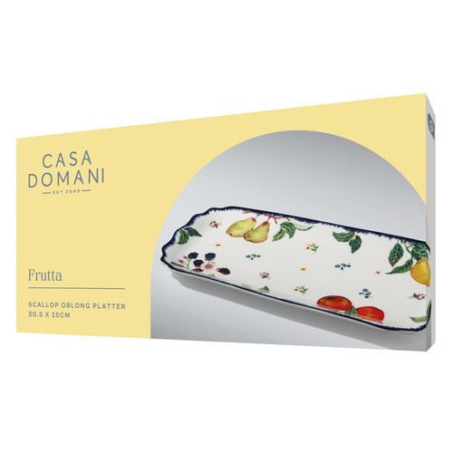 Frutta Scalloped Porcelain Platter