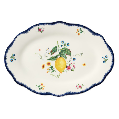 Frutta Scalloped 26cm Porcelain Oval Platter