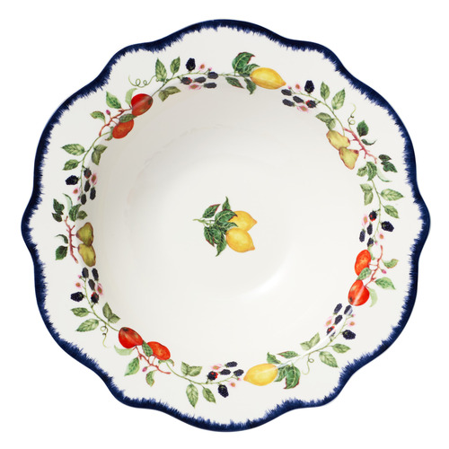 Frutta Scalloped 29cm Porcelain Serving Bowl