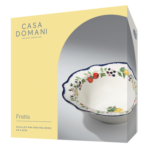 Frutta Scalloped 29cm Porcelain Serving Bowl