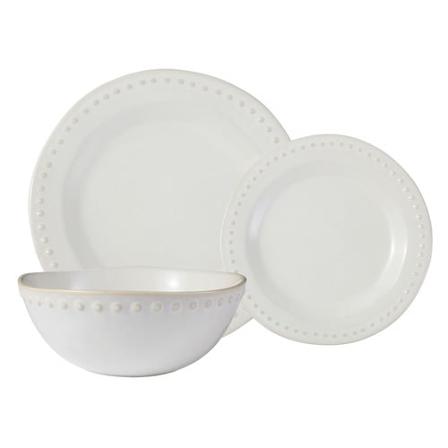 12 Piece Punto Stoneware Dinner Set