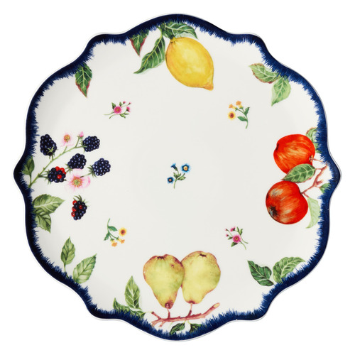Frutta Scalloped 20cm Porcelain Footed Cake Stand