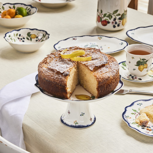Frutta Scalloped 20cm Porcelain Footed Cake Stand