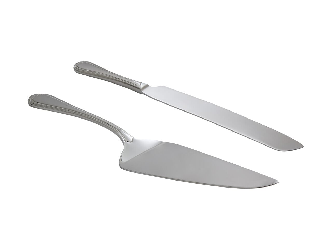 2 Piece Brocade Stainless Steel Cake Serving Set