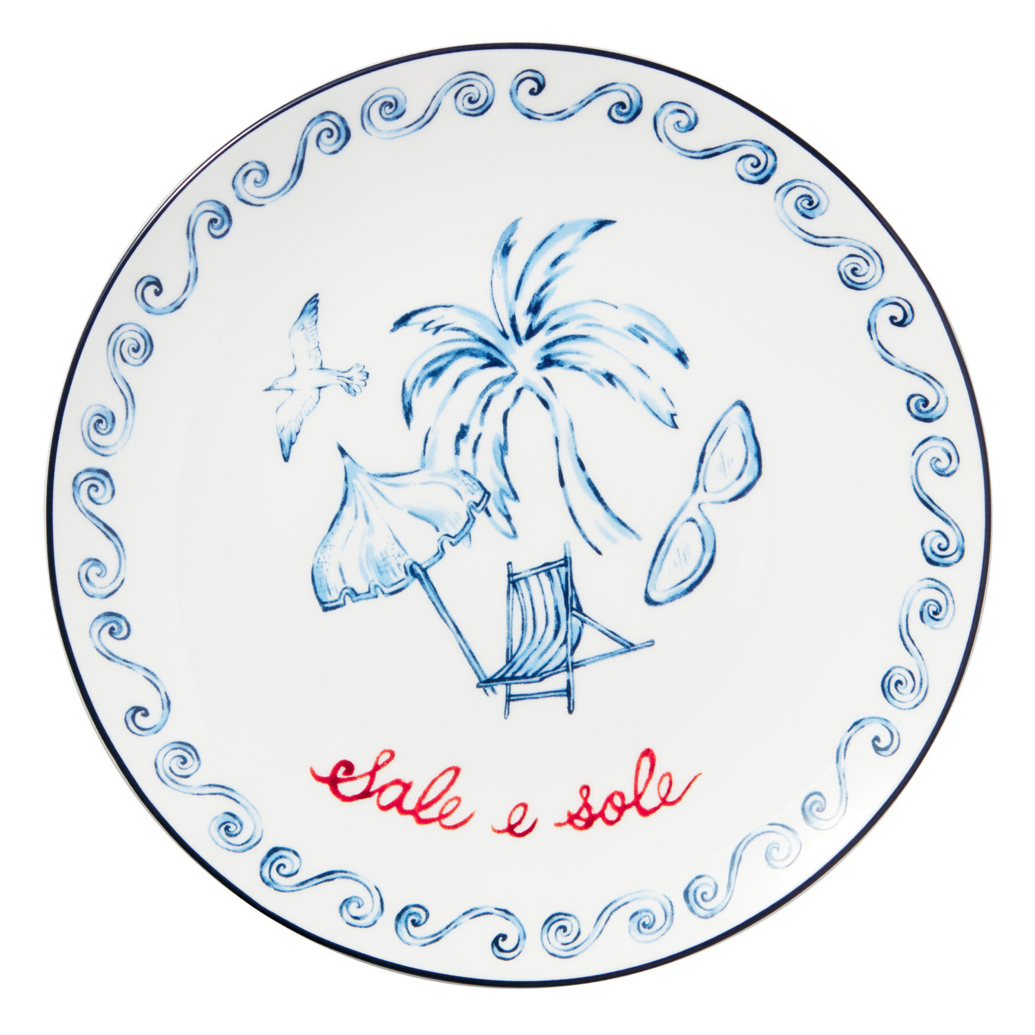 Palm 19cm Porcelain Coupe Side Plates