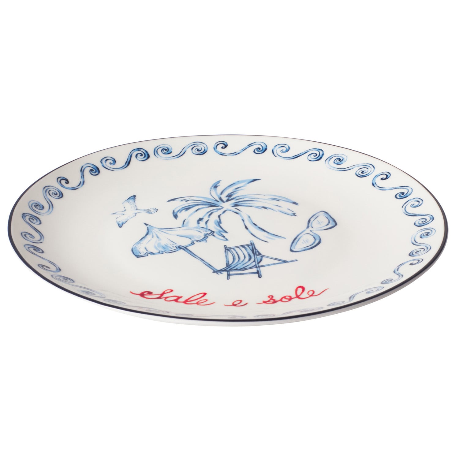 Palm 19cm Porcelain Coupe Side Plates