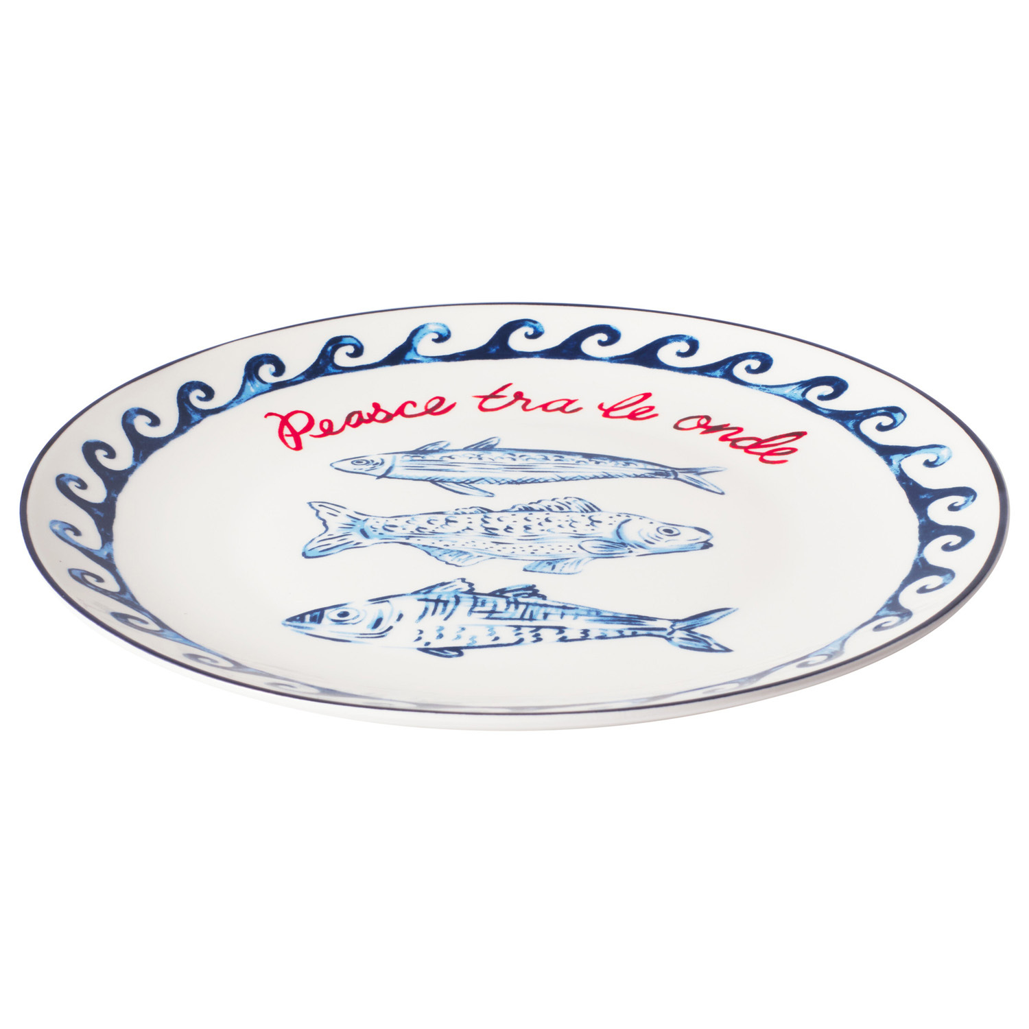 Pesce 19cm Porcelain Coupe Side Plates