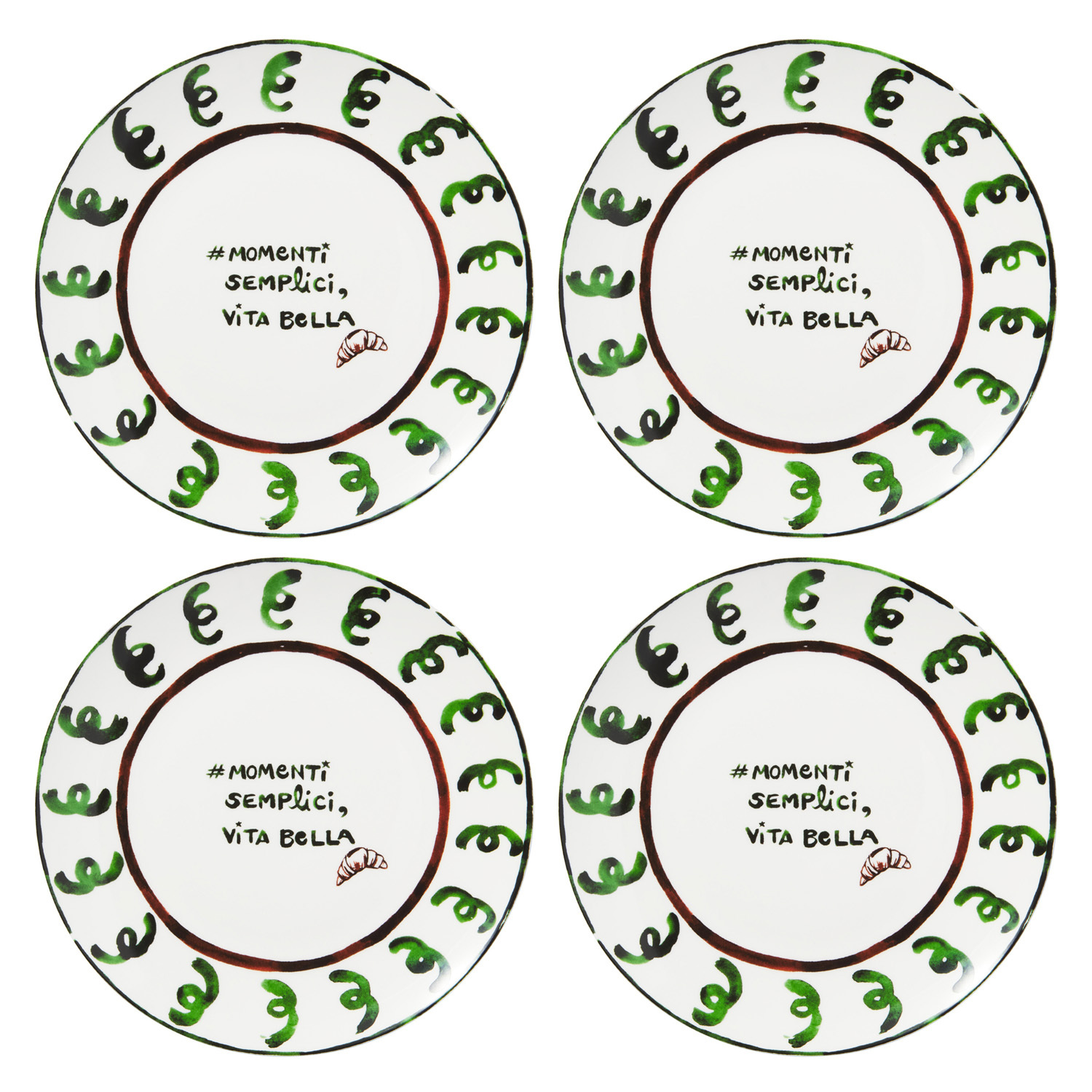 Momenti 19cm Porcelain Coupe Side Plates