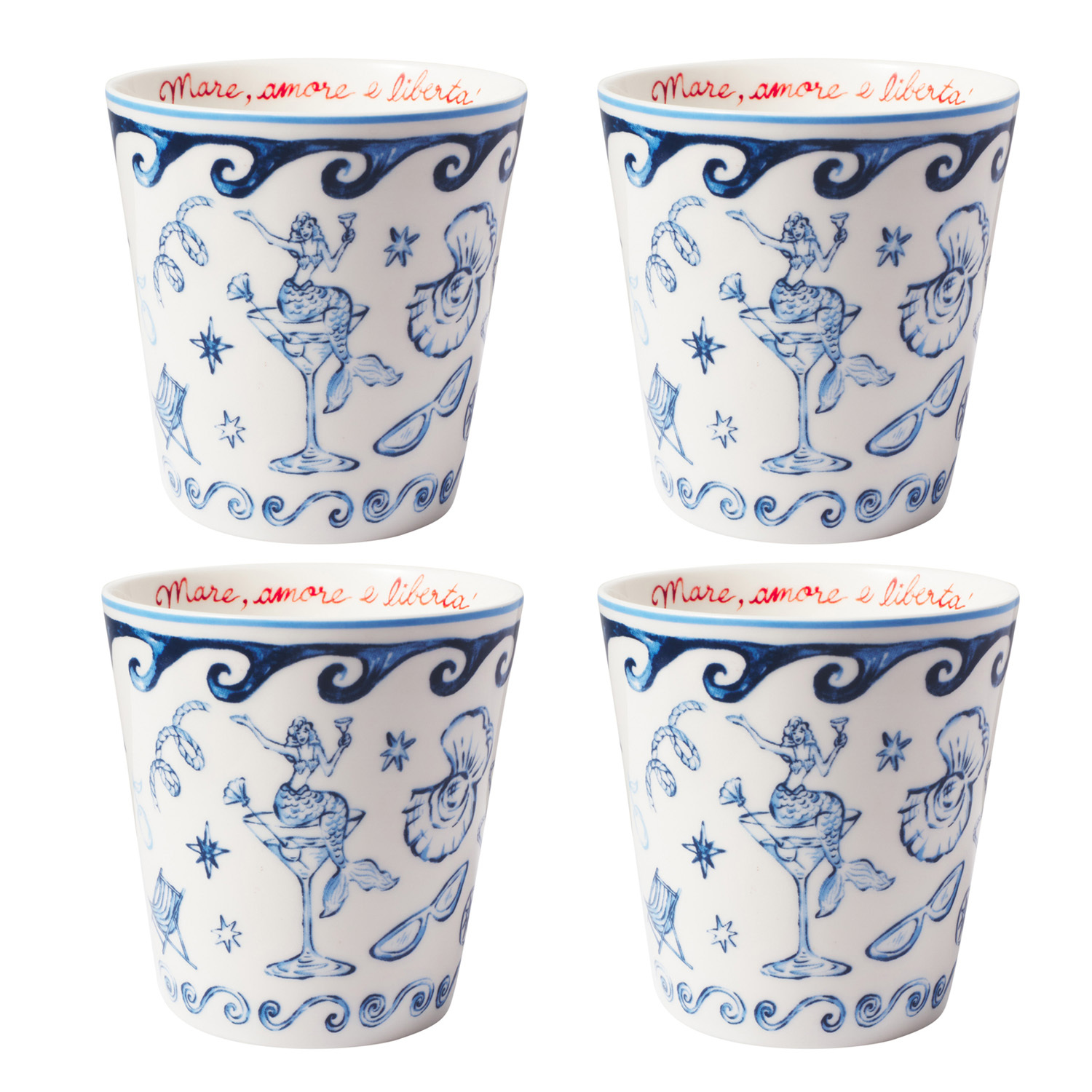 Sirena 310ml Porcelaine Latte Cups