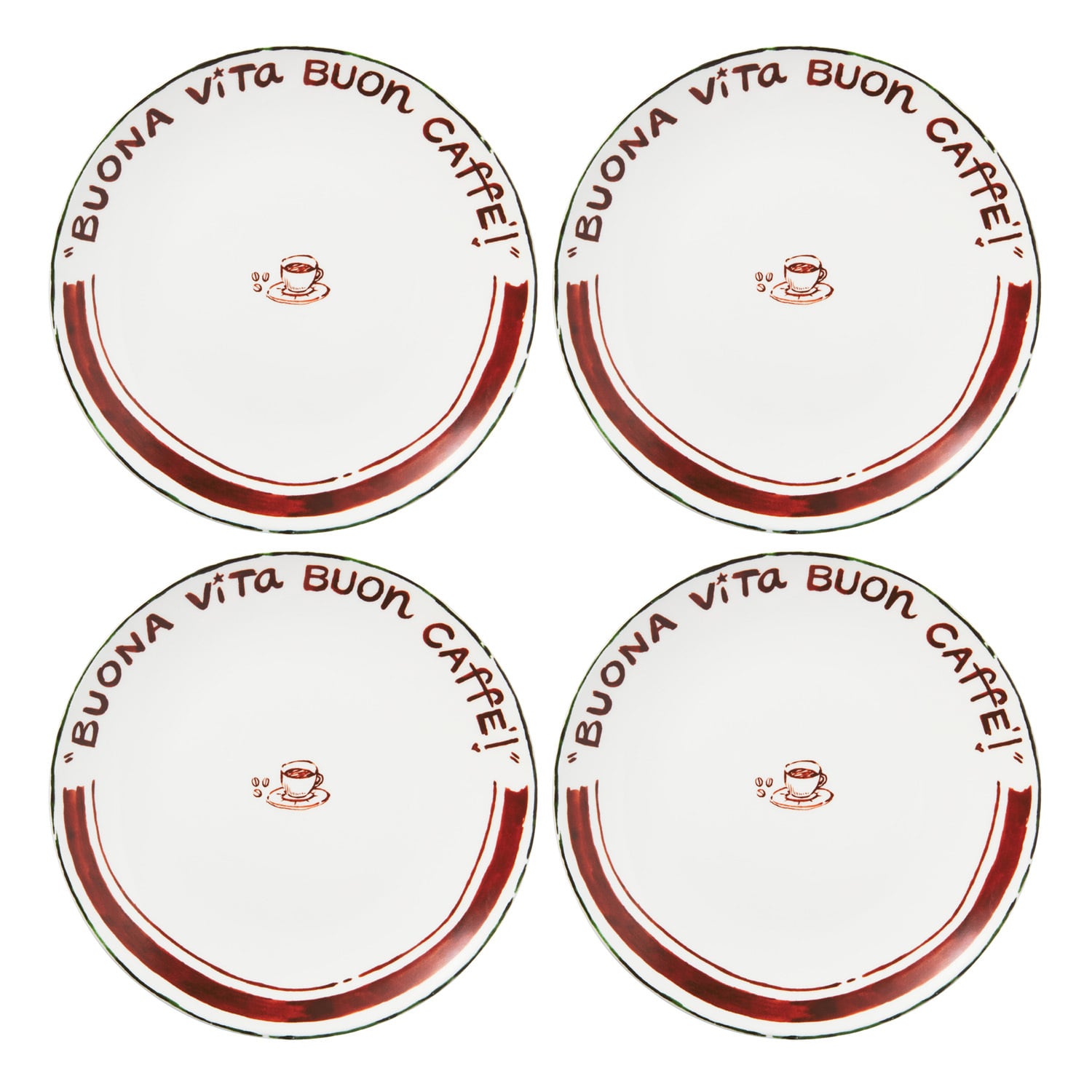 Caffe 19cm Porcelain Coupe Side Plates