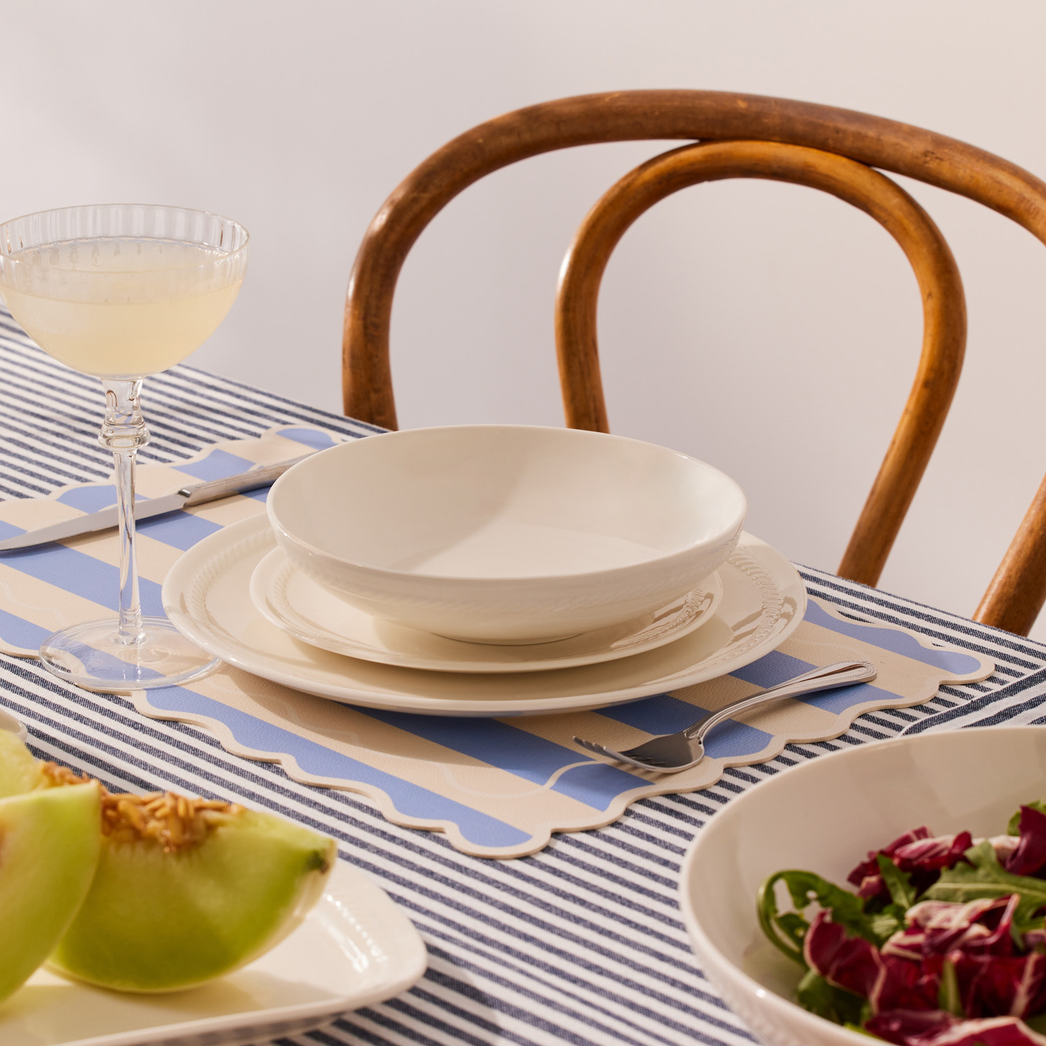 12 Piece Cordone Porcelain Coupe Dinner Set