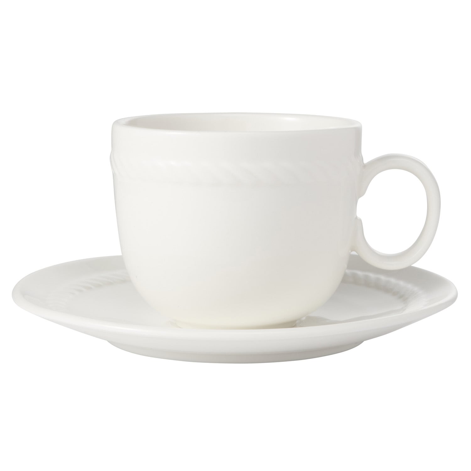 Cordone 225ml Porcelain Coupe Cups & Saucers
