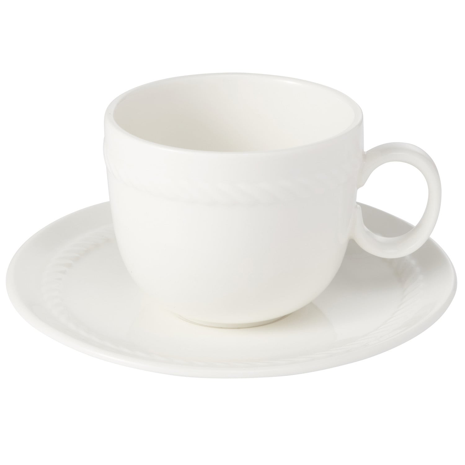 Cordone 225ml Porcelain Coupe Cups & Saucers