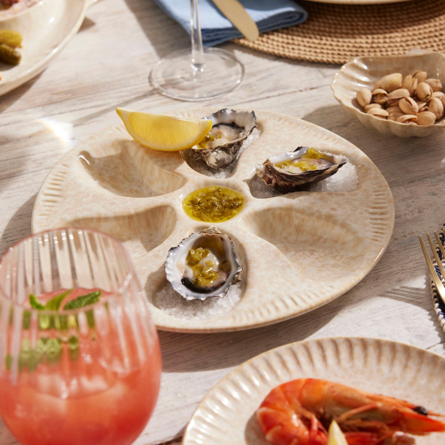 Il Mare Stoneware Oyster Platter