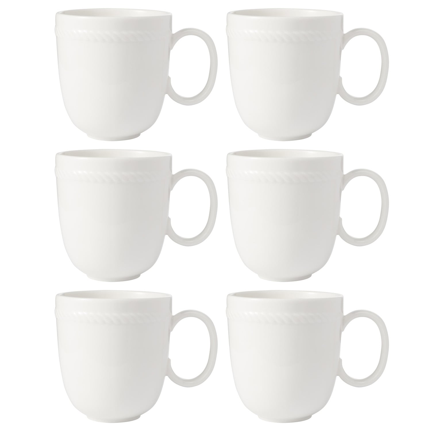Cordone 370ml Porcelain Coupe Mugs