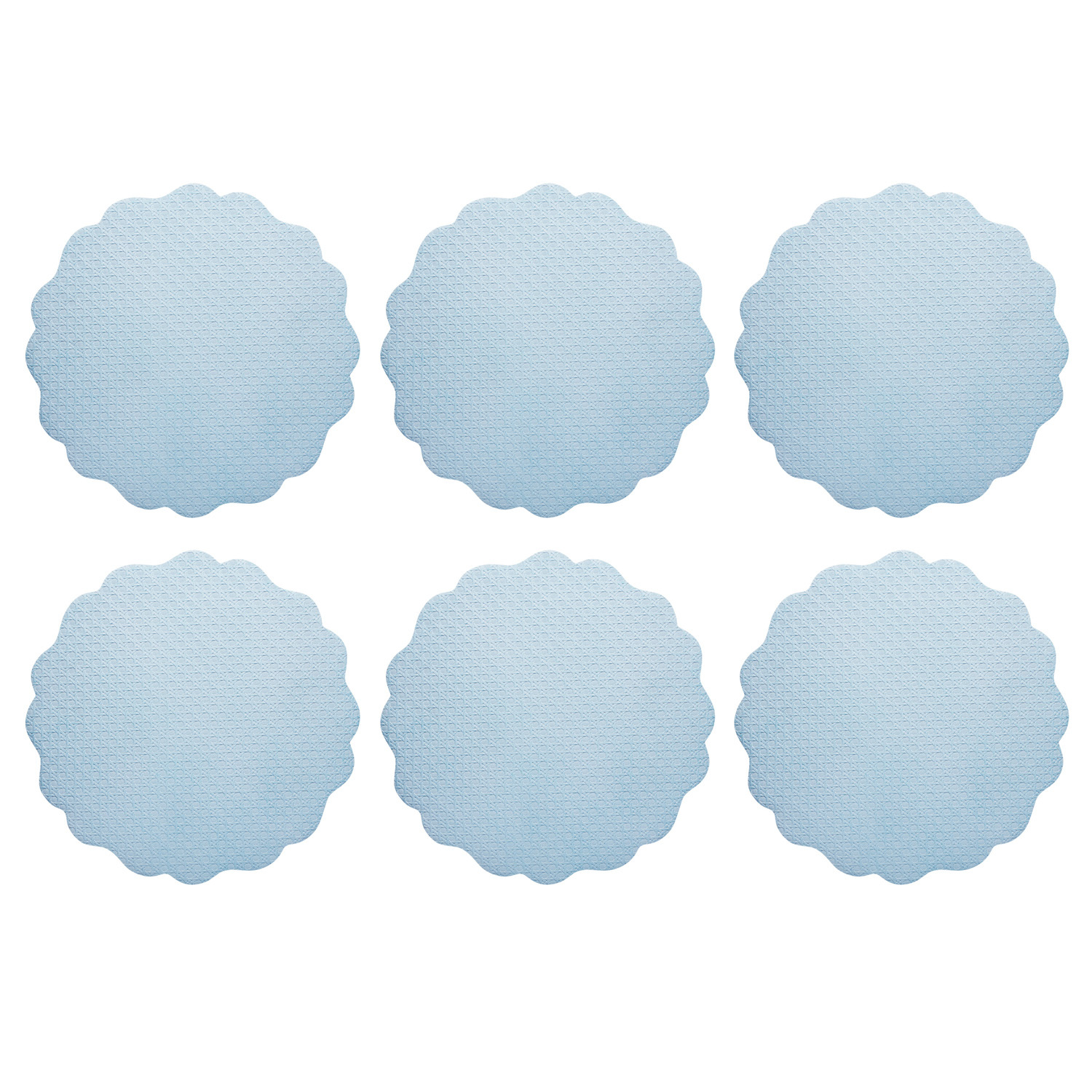 Blue Banda Leather-Look Placemats
