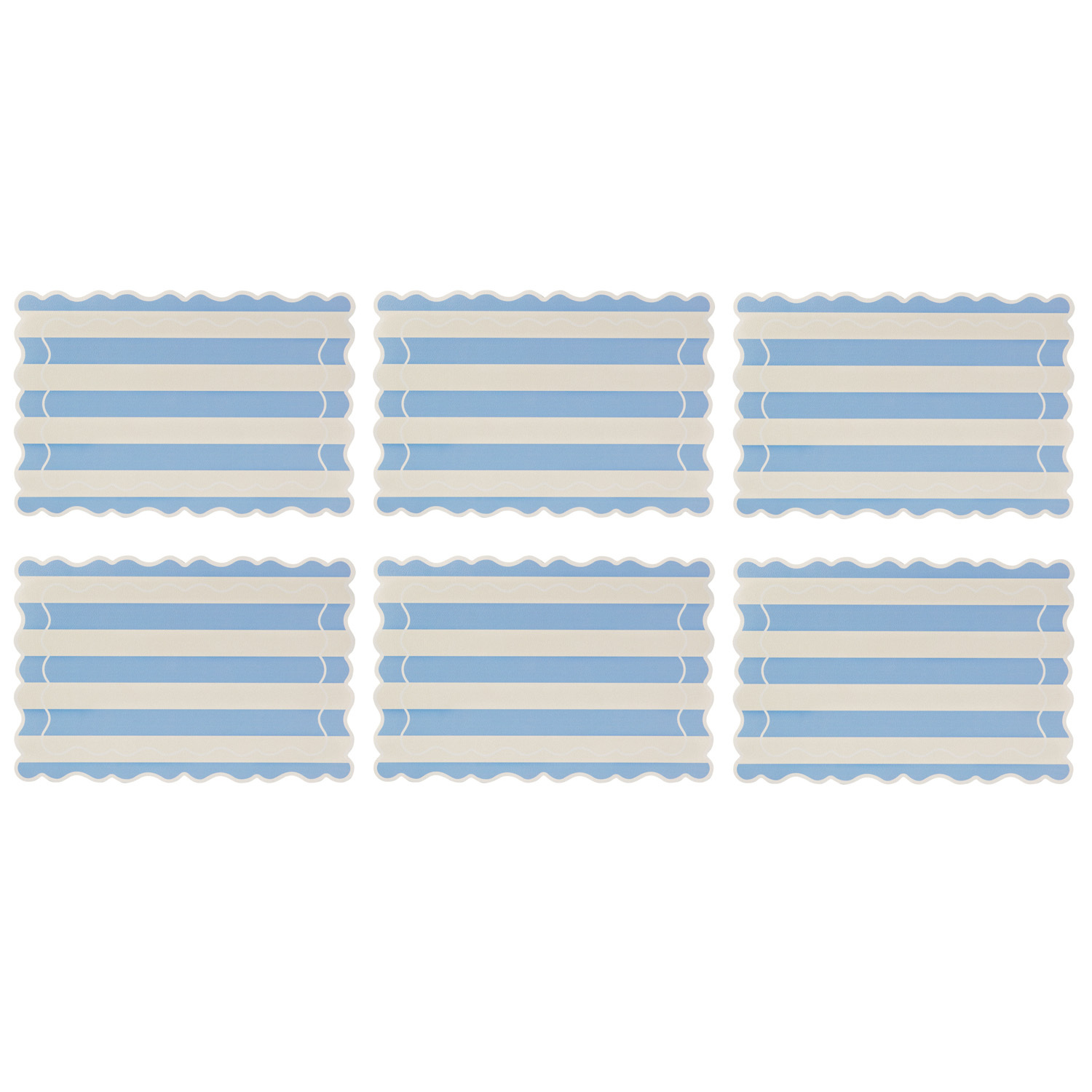 Banda Stripes Scallop Placemats