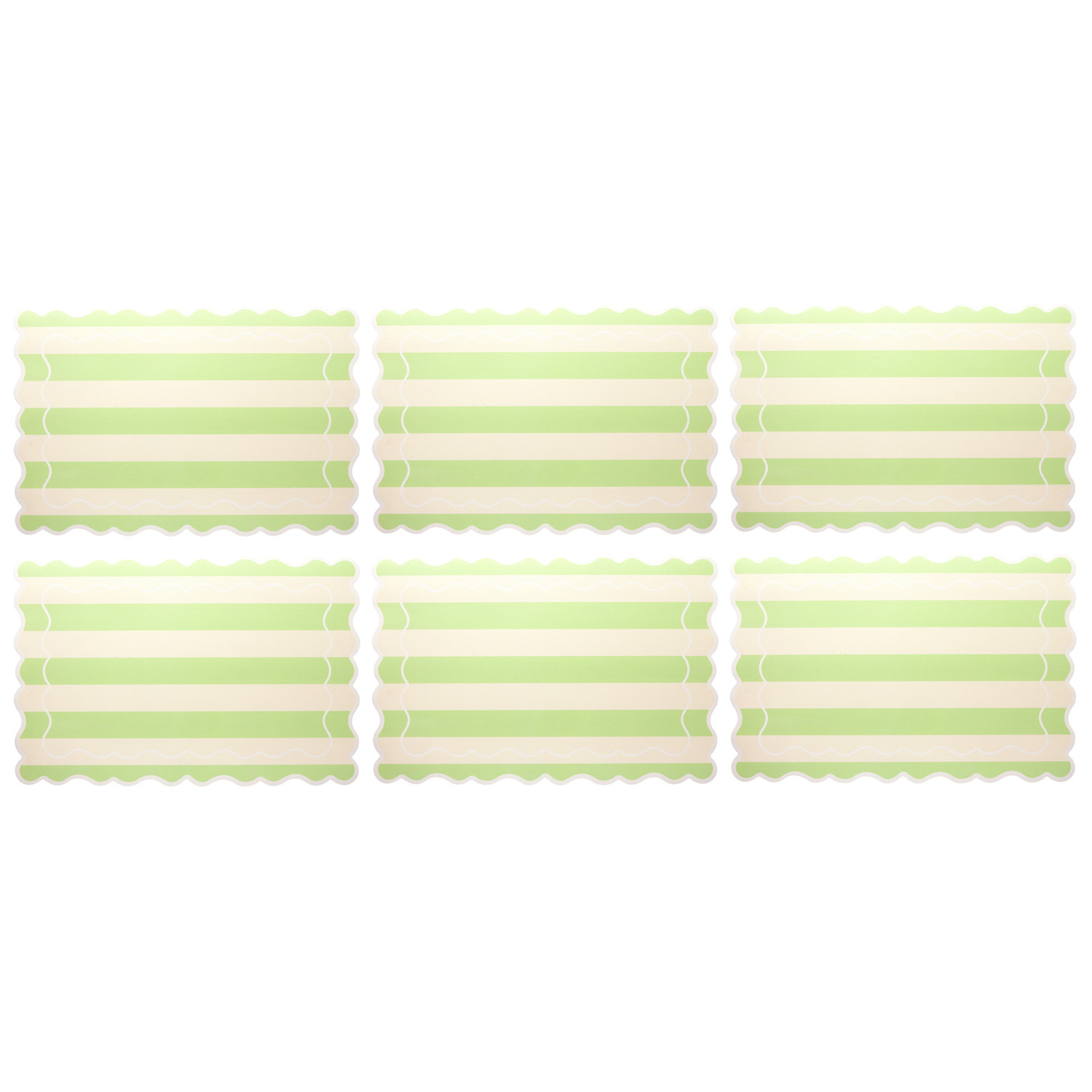 Banda Stripes Scallop Placemats