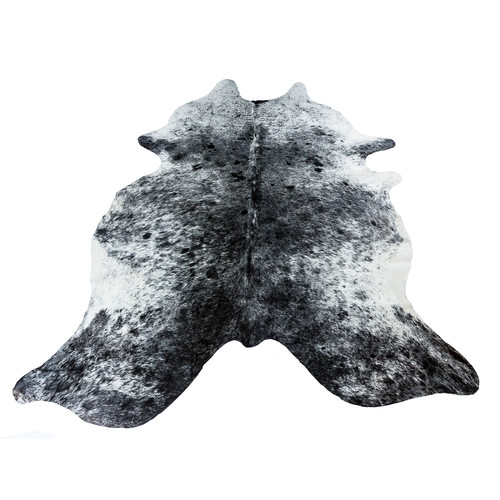 All Natural Hides And Sheepskins Speckled Black Natural Cowhide