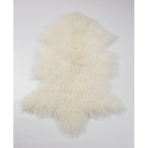 Ivory Mongolian Sheepskin Rug