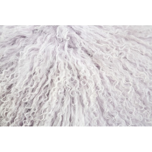 Lavender Mongolian Sheepskin Cushion