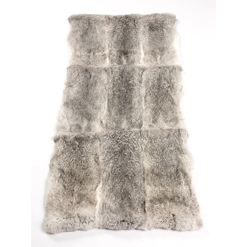 All Natural Hides and Sheepskins Grey Rabbit Fur Throw & Reviews