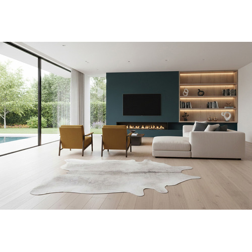 Silver Grey Natural Cowhide Rug
